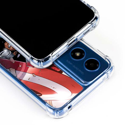 Marvel Captain America Epic Shield Break Moto G 5G (2024) Clear Case